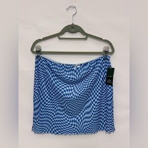 Wild Fable Blue Checkered Skirt